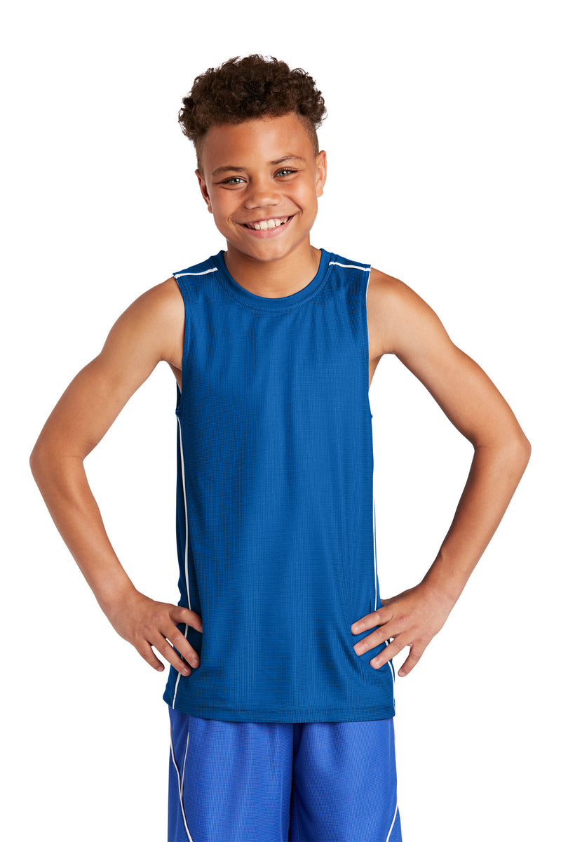 Sport-Tek ®  Youth PosiCharge ®  Mesh Reversible Sleeveless Tee. YT555