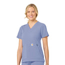 Women's 4-Pocket V-Neck Scrub Top. Live Chat for Bulk Discounts
