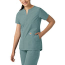 Women's Notch Neck Tunic Scrub Top. Live Chat for Bulk Discounts