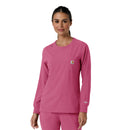 Women's Crew Neck Long Sleeve Scrub Top. Live Chat for Bulk Discounts