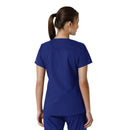 Women's V-Neck Knit Panel Scrub Top. Live Chat for Bulk Discounts