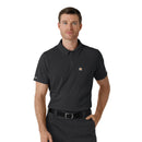Men's Lightweight Short Sleeve Polo Scrub Top. Live Chat for Bulk Discounts