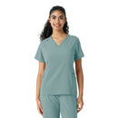 Women's Knit Panel Scrub Top. Live Chat for Bulk Discounts