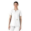 Women's Notch Neck Tunic Scrub Top. Live Chat for Bulk Discounts