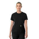Knit Women's Crew Neck Scrub Top. Live Chat for Bulk Discounts