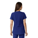 Women's Notch Neck Tunic Knit Panel Scrub Top. Live Chat for Bulk Discounts