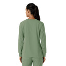 Women's Crew Neck Long Sleeve Scrub Top. Live Chat for Bulk Discounts