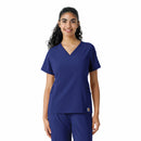 Women's Knit Panel Scrub Top. Live Chat for Bulk Discounts