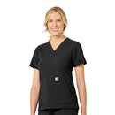 Women's 4-Pocket V-Neck Scrub Top. Live Chat for Bulk Discounts