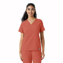 Women's Knit Panel Scrub Top. Live Chat for Bulk Discounts