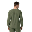 Men's Crew Neck Long Sleeve Scrub Top. Live Chat for Bulk Discounts