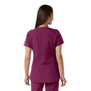 Women's Notch Neck Tunic Knit Panel Scrub Top. Live Chat for Bulk Discounts
