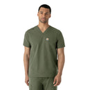 Men's V-Neck Shirttail Scrub Top. Live Chat for Bulk Discounts