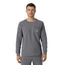 Men's Crew Neck Long Sleeve Scrub Top. Live Chat for Bulk Discounts