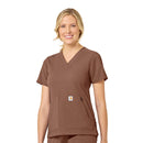 Women's 4-Pocket V-Neck Scrub Top. Live Chat for Bulk Discounts