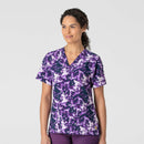 Women's V-Neck Print Scrub Top. Live Chat for Bulk Discounts