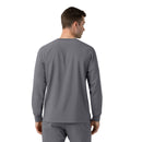Men's Crew Neck Long Sleeve Scrub Top. Live Chat for Bulk Discounts