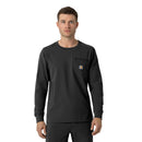 Men's Crew Neck Long Sleeve Scrub Top. Live Chat for Bulk Discounts