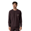 Men's Crew Neck Long Sleeve Scrub Top. Live Chat for Bulk Discounts