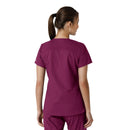 Women's V-Neck Knit Panel Scrub Top. Live Chat for Bulk Discounts