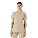 Women's Notch Neck Tunic Scrub Top. Live Chat for Bulk Discounts