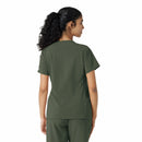 Women's Knit Panel Scrub Top. Live Chat for Bulk Discounts