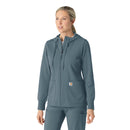 Women's Full Zip Waffle Hoodie. Live Chat for Bulk Discounts