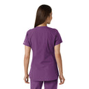 Women's Notch Neck Tunic Knit Panel Scrub Top. Live Chat for Bulk Discounts