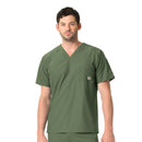 Men's Twill Chest Pocket Scrub Top. Live Chat for Bulk Discounts
