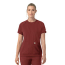 Knit Women's Crew Neck Scrub Top. Live Chat for Bulk Discounts