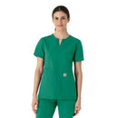 Women's Notch Neck Tunic Scrub Top. Live Chat for Bulk Discounts