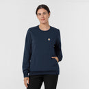 Women's Crewneck Fleece Scrub Sweatshirt. Live Chat for Bulk Discounts