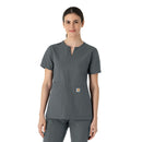 Women's Notch Neck Tunic Scrub Top. Live Chat for Bulk Discounts