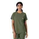 Women's Crew Neck Scrub Top. Live Chat for Bulk Discounts