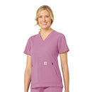 Women's 4-Pocket V-Neck Scrub Top. Live Chat for Bulk Discounts