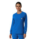 Women's Crew Neck Long Sleeve Scrub Top. Live Chat for Bulk Discounts