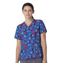 Women's V-Neck Print Scrub Top. Live Chat for Bulk Discounts