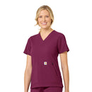 Women's 4-Pocket V-Neck Scrub Top. Live Chat for Bulk Discounts