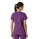 Women's V-Neck Knit Panel Scrub Top. Live Chat for Bulk Discounts
