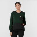 Women's Crewneck Fleece Scrub Sweatshirt. Live Chat for Bulk Discounts