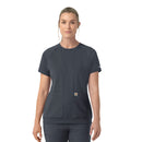 Knit Women's Crew Neck Scrub Top. Live Chat for Bulk Discounts