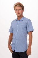 Chef Works Modern Gingham Short Sleeve Dress Shirt SHC02. Live Chat for Bulk Discounts
