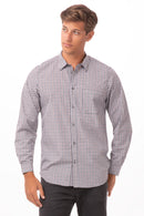 Chef Works Modern Gingham Long Sleeve Dress Shirt SHC05. Live Chat for Bulk Discounts