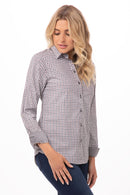 Chef Works Modern Gingham Long Sleeve Dress Shirt SHC05W. Live Chat for Bulk Discounts