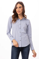 Chef Works Modern Gingham Long Sleeve Dress Shirt SHC05W. Live Chat for Bulk Discounts