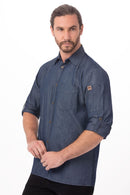 Chef Works Detroit Long Sleeve Denim Shirt SKL001. Live Chat for Bulk Discounts