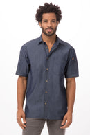 Chef Works Detroit Short Sleeve Denim Shirt SKS002. Live Chat for Bulk Discounts