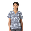 Women's V-Neck Print Scrub Top. Live Chat for Bulk Discounts
