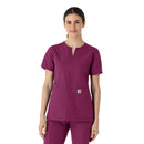 Women's Notch Neck Tunic Scrub Top. Live Chat for Bulk Discounts