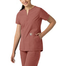 Women's Notch Neck Tunic Scrub Top. Live Chat for Bulk Discounts